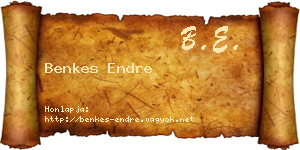 Benkes Endre névjegykártya