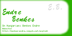 endre benkes business card